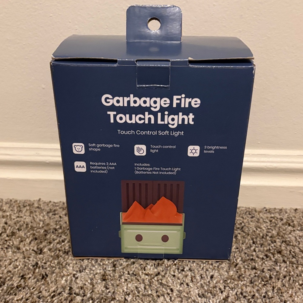 Dumpster Fire Touch Light - Green and Orange Soft Nightlight